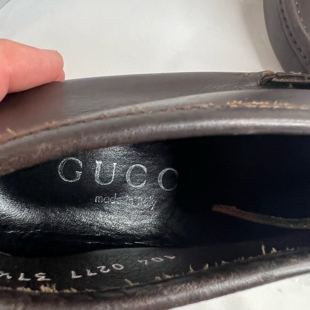 GUCCI
Leather Whipstitch Trim Loafers - Picture 9 of 13